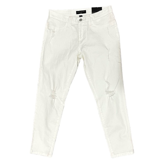 Banana Republic Denim jeans White/Ivory Legging 29/8 Distressed NWT $69 - Picture 1 of 4